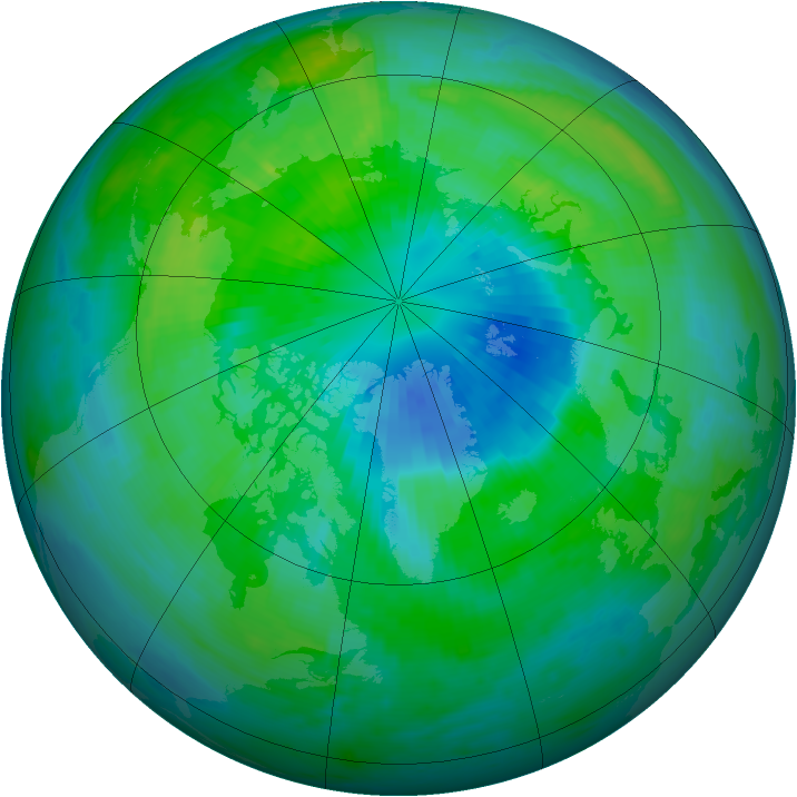 Arctic ozone map for 28 September 1998